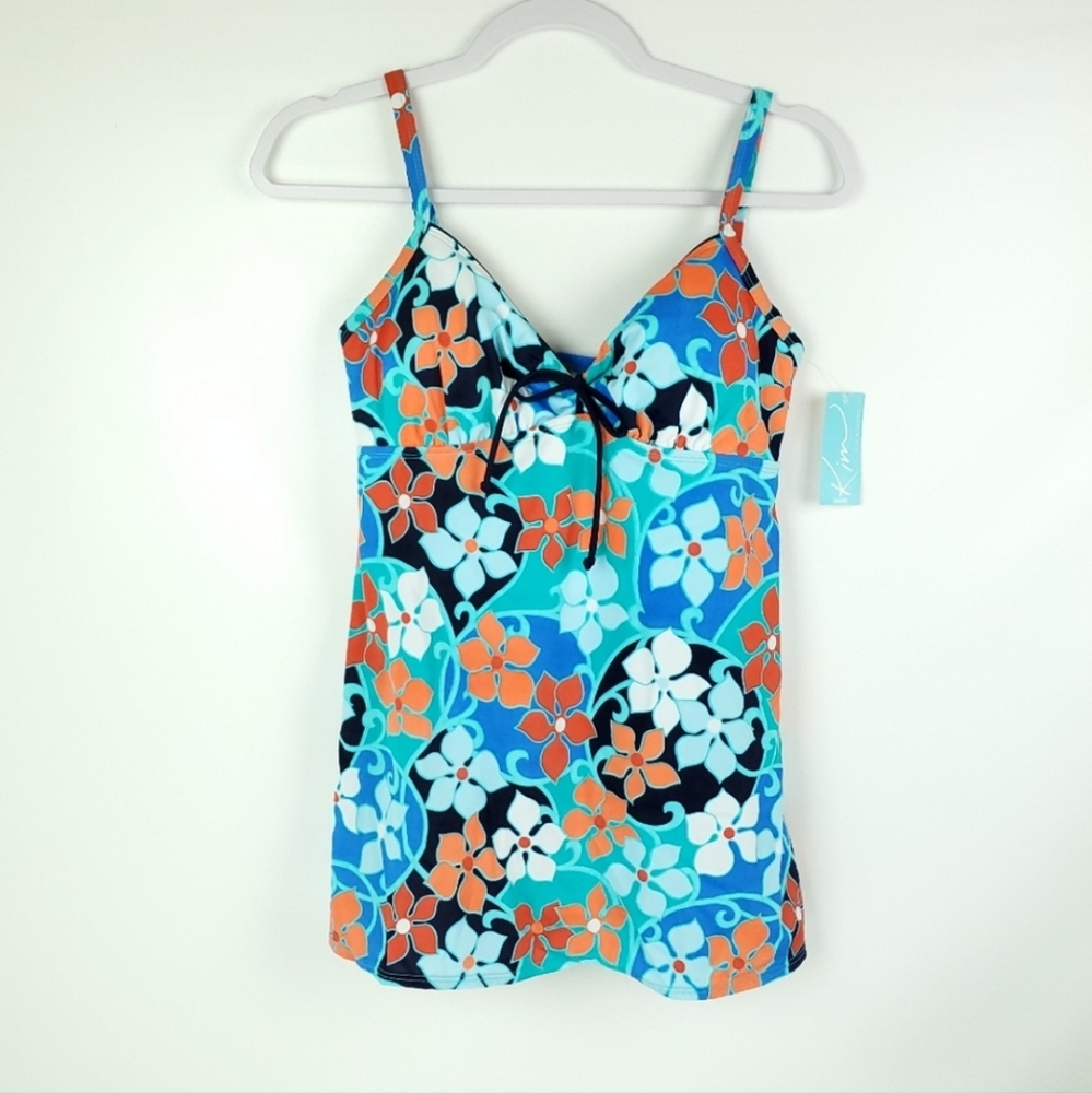 Kim Rogers Tanki Swimsuit Top Sz Small